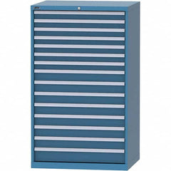 LISTA - 15 Drawer, 84 Compartment Bright Blue Steel Modular Storage Cabinet - Industrial Tool & Supply
