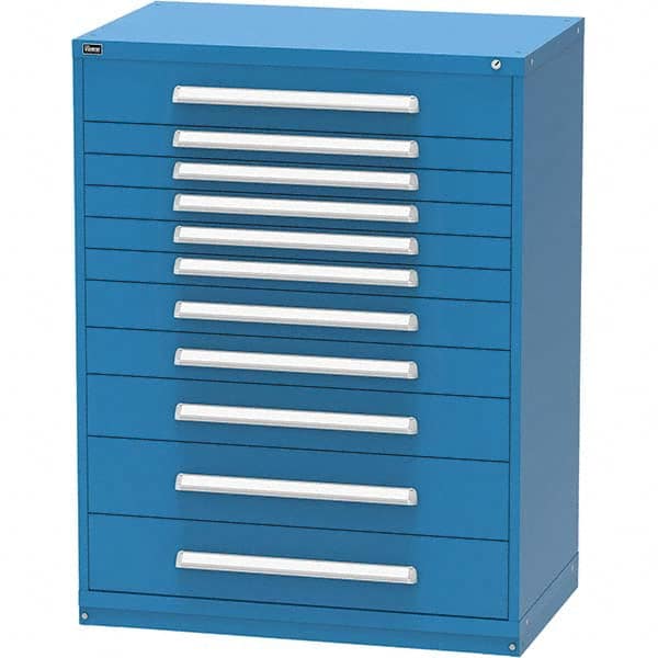 Vidmar - 11 Drawer, 45 Compartment Bright Blue Steel Modular Storage Cabinet - Industrial Tool & Supply