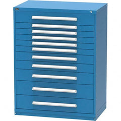 Vidmar - 11 Drawer, 45 Compartment Bright Blue Steel Modular Storage Cabinet - Industrial Tool & Supply