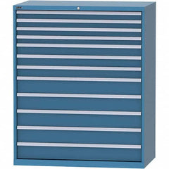 LISTA - 12 Drawer, 216 Compartment Bright Blue Steel Modular Storage Cabinet - Industrial Tool & Supply