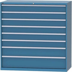 LISTA - 8 Drawer, 84 Compartment Bright Blue Steel Modular Storage Cabinet - Industrial Tool & Supply