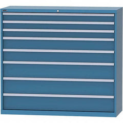LISTA - 8 Drawer, 84 Compartment Bright Blue Steel Modular Storage Cabinet - Industrial Tool & Supply