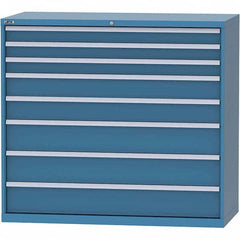 LISTA - 8 Drawer, 84 Compartment Bright Blue Steel Modular Storage Cabinet - Industrial Tool & Supply