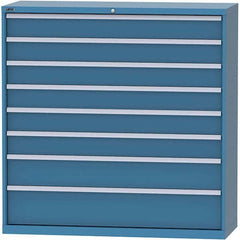 LISTA - 8 Drawer, 84 Compartment Bright Blue Steel Modular Storage Cabinet - Industrial Tool & Supply