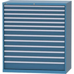 LISTA - 13 Drawer, 159 Compartment Bright Blue Steel Modular Storage Cabinet - Industrial Tool & Supply