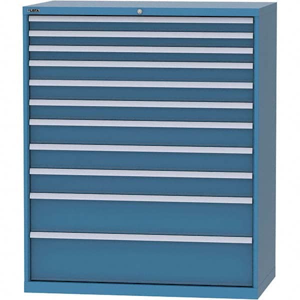 LISTA - 11 Drawer, 216 Compartment Bright Blue Steel Modular Storage Cabinet - Industrial Tool & Supply