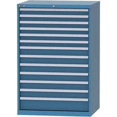 LISTA - 13 Drawer, 84 Compartment Bright Blue Steel Modular Storage Cabinet - Industrial Tool & Supply