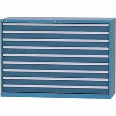 LISTA - 9 Drawer, 84 Compartment Bright Blue Steel Modular Storage Cabinet - Industrial Tool & Supply