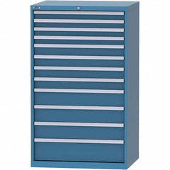 LISTA - 12 Drawer, 84 Compartment Bright Blue Steel Modular Storage Cabinet - Industrial Tool & Supply