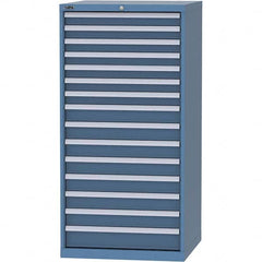 LISTA - 15 Drawer, 124 Compartment Bright Blue Steel Modular Storage Cabinet - Industrial Tool & Supply