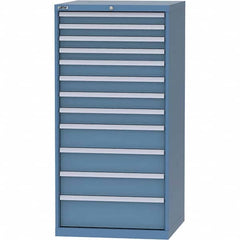 LISTA - 12 Drawer, 124 Compartment Bright Blue Steel Modular Storage Cabinet - Industrial Tool & Supply