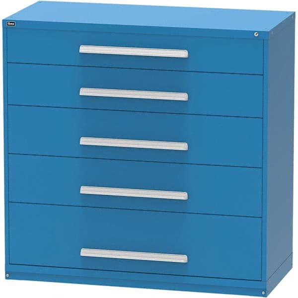 Vidmar - 5 Drawer, 45 Compartment Bright Blue Steel Modular Storage Cabinet - Industrial Tool & Supply