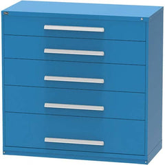 Vidmar - 5 Drawer, 45 Compartment Bright Blue Steel Modular Storage Cabinet - Industrial Tool & Supply