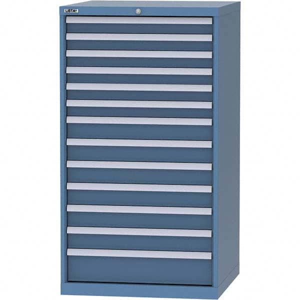 LISTA - 13 Drawer, 45 Compartment Bright Blue Steel Modular Storage Cabinet - Industrial Tool & Supply