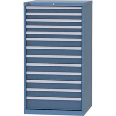 LISTA - 13 Drawer, 45 Compartment Bright Blue Steel Modular Storage Cabinet - Industrial Tool & Supply