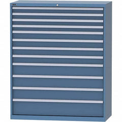 LISTA - 12 Drawer, 99 Compartment Bright Blue Steel Modular Storage Cabinet - Industrial Tool & Supply