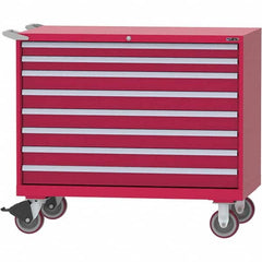 LISTA - 8 Drawer, 99 Compartment Bright Blue Steel Modular Storage Cabinet - Industrial Tool & Supply