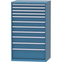 LISTA - 11 Drawer, 84 Compartment Bright Blue Steel Modular Storage Cabinet - Industrial Tool & Supply
