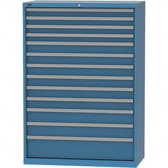 LISTA - 13 Drawer, 84 Compartment Bright Blue Steel Modular Storage Cabinet - Industrial Tool & Supply