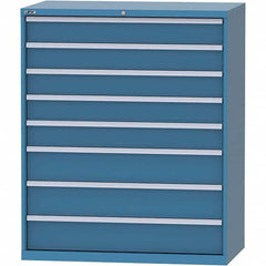 LISTA - 8 Drawer, 159 Compartment Bright Blue Steel Modular Storage Cabinet - Industrial Tool & Supply
