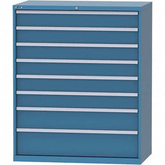 LISTA - 8 Drawer, 159 Compartment Bright Blue Steel Modular Storage Cabinet - Industrial Tool & Supply