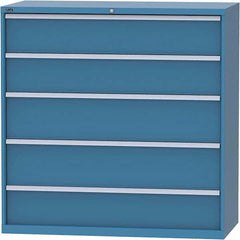LISTA - 5 Drawer, 84 Compartment Bright Blue Steel Modular Storage Cabinet - Industrial Tool & Supply
