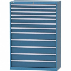 LISTA - 12 Drawer, 84 Compartment Bright Blue Steel Modular Storage Cabinet - Industrial Tool & Supply