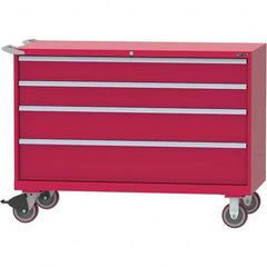 LISTA - 4 Drawer, 84 Compartment Red Steel Modular Storage Cabinet - Industrial Tool & Supply