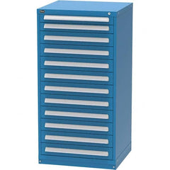 Vidmar - 12 Drawer Bright Blue Steel Modular Storage Cabinet - Industrial Tool & Supply