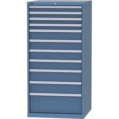 LISTA - 11 Drawer, 124 Compartment Bright Blue Steel Modular Storage Cabinet - Industrial Tool & Supply