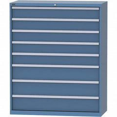 LISTA - 8 Drawer, 99 Compartment Bright Blue Steel Modular Storage Cabinet - Industrial Tool & Supply
