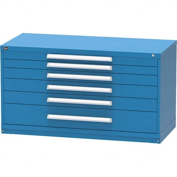 Vidmar - 6 Drawer, 45 Compartment Bright Blue Steel Modular Storage Cabinet - Industrial Tool & Supply