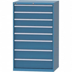 LISTA - 8 Drawer, 84 Compartment Bright Blue Steel Modular Storage Cabinet - Industrial Tool & Supply