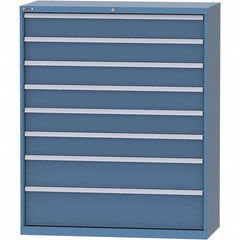 LISTA - 8 Drawer, 99 Compartment Bright Blue Steel Modular Storage Cabinet - Industrial Tool & Supply