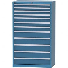 LISTA - 12 Drawer, 84 Compartment Bright Blue Steel Modular Storage Cabinet - Industrial Tool & Supply