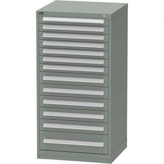 Vidmar - 13 Drawer, 45 Compartment Vidmar Green Steel Modular Storage Cabinet - Industrial Tool & Supply