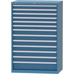 LISTA - 13 Drawer, 84 Compartment Bright Blue Steel Modular Storage Cabinet - Industrial Tool & Supply
