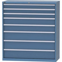 LISTA - 8 Drawer, 99 Compartment Bright Blue Steel Modular Storage Cabinet - Industrial Tool & Supply