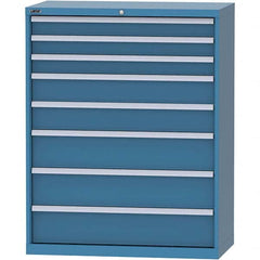 LISTA - 8 Drawer, 84 Compartment Bright Blue Steel Modular Storage Cabinet - Industrial Tool & Supply