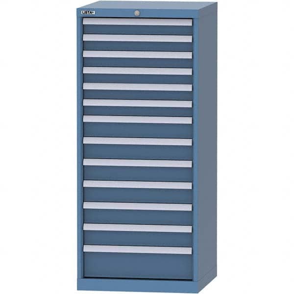 LISTA - 13 Drawer, 84 Compartment Bright Blue Steel Modular Storage Cabinet - Industrial Tool & Supply