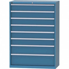 LISTA - 8 Drawer, 84 Compartment Bright Blue Steel Modular Storage Cabinet - Industrial Tool & Supply