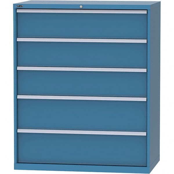 LISTA - 5 Drawer, 159 Compartment Bright Blue Steel Modular Storage Cabinet - Industrial Tool & Supply