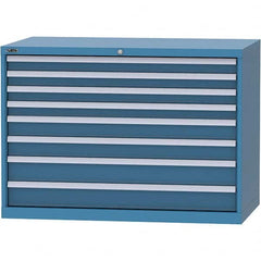 LISTA - 8 Drawer, 99 Compartment Bright Blue Steel Modular Storage Cabinet - Industrial Tool & Supply