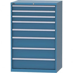 LISTA - 8 Drawer, 84 Compartment Bright Blue Steel Modular Storage Cabinet - Industrial Tool & Supply