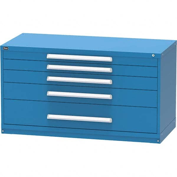 Vidmar - 5 Drawer, 45 Compartment Bright Blue Steel Modular Storage Cabinet - Industrial Tool & Supply