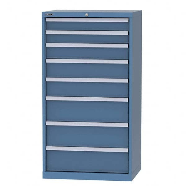 LISTA - 13 Drawer, 124 Compartment Bright Blue Steel Modular Storage Cabinet - Industrial Tool & Supply