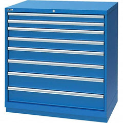 LISTA - 8 Drawer, 117 Compartment Bright Blue Steel Modular Storage Cabinet - Industrial Tool & Supply