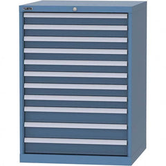 LISTA - 11 Drawer, 45 Compartment Bright Blue Steel Modular Storage Cabinet - Industrial Tool & Supply