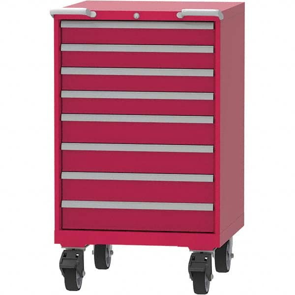 LISTA - 8 Drawer, 45 Compartment Red Steel Modular Storage Cabinet - Industrial Tool & Supply