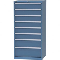 LISTA - 8 Drawer, 45 Compartment Bright Blue Steel Modular Storage Cabinet - Industrial Tool & Supply